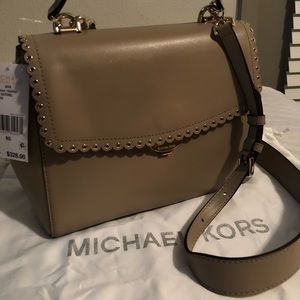 MK Ava Truffle MD TH Satchel Leathe